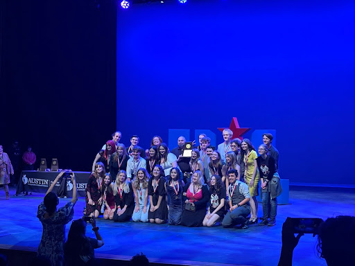 Anderson’s Theater Department after advancing in their Bi-District competition.